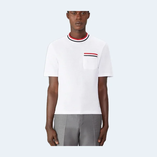 톰브라운 포인텔 코튼 니트 티셔츠 3COLOR (WHITE) (BLACK) (GRAY) - 허시백